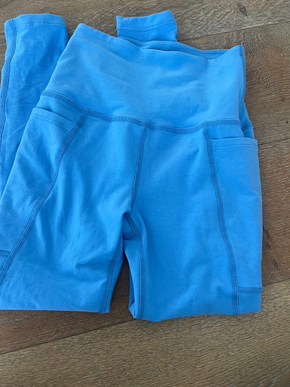 Beyond Yoga High-Waist Athletic Bike Shorts in Bright Blue